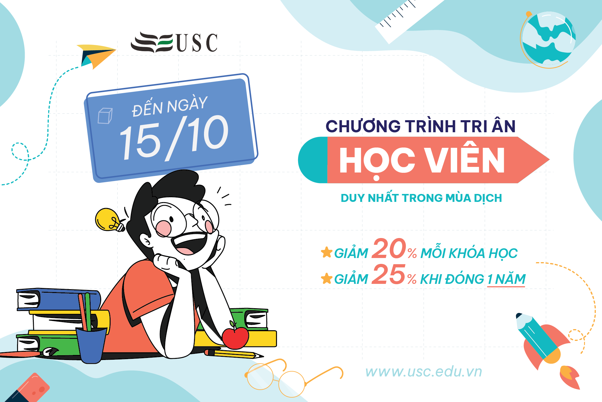 TRI ÂN HỌC VIÊN, ĐỒNG HÀNH MÙA DỊCH CÙNG USC