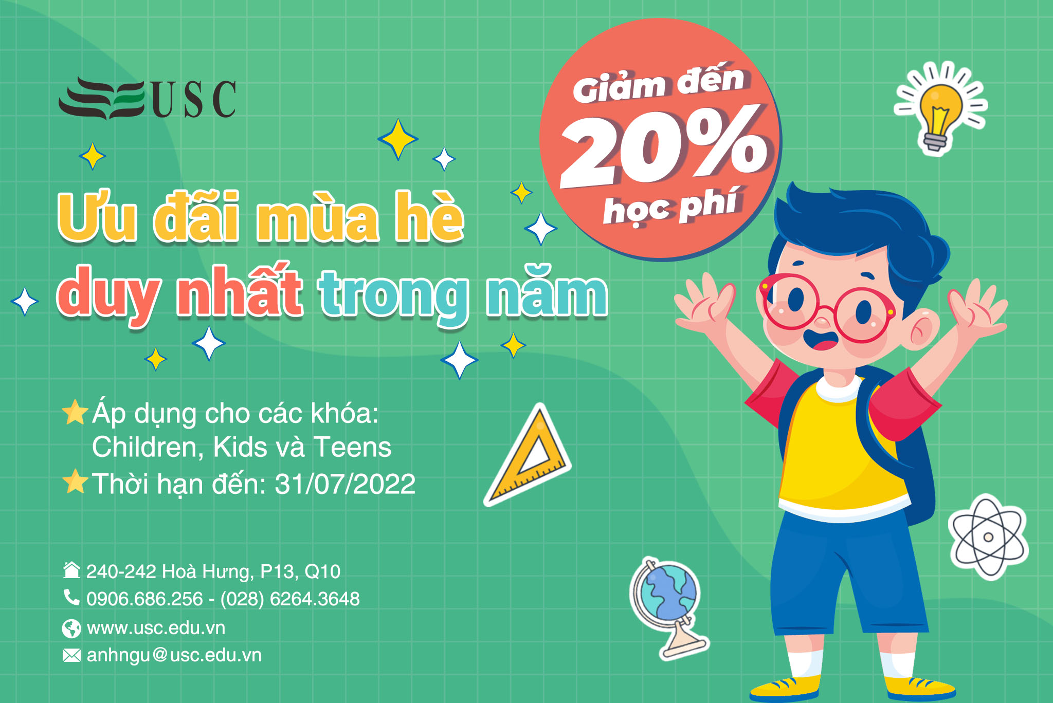 ƯU ĐÃI MÙA HÈ DUY NHẤT TRONG NĂM LÊN ĐẾN 20%