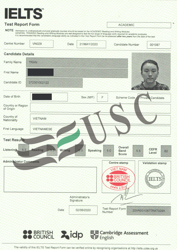 CHÚC MỪNG HỌC VIÊN TRẦN MINH THẢO ĐẠT 5.5 IELTS