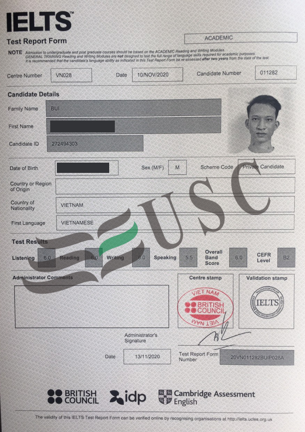 CHÚC MỪNG HỌC VIÊN BÙI PHƯƠNG QUỐC TUẤN ĐẠT 6.0 IELTS