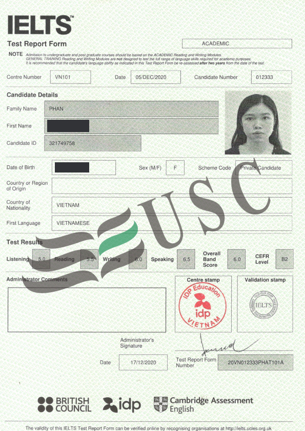 CHÚC MỪNG HỌC VIÊN PHAN THỊ TỐ QUYÊN ĐẠT 6.0 IELTS