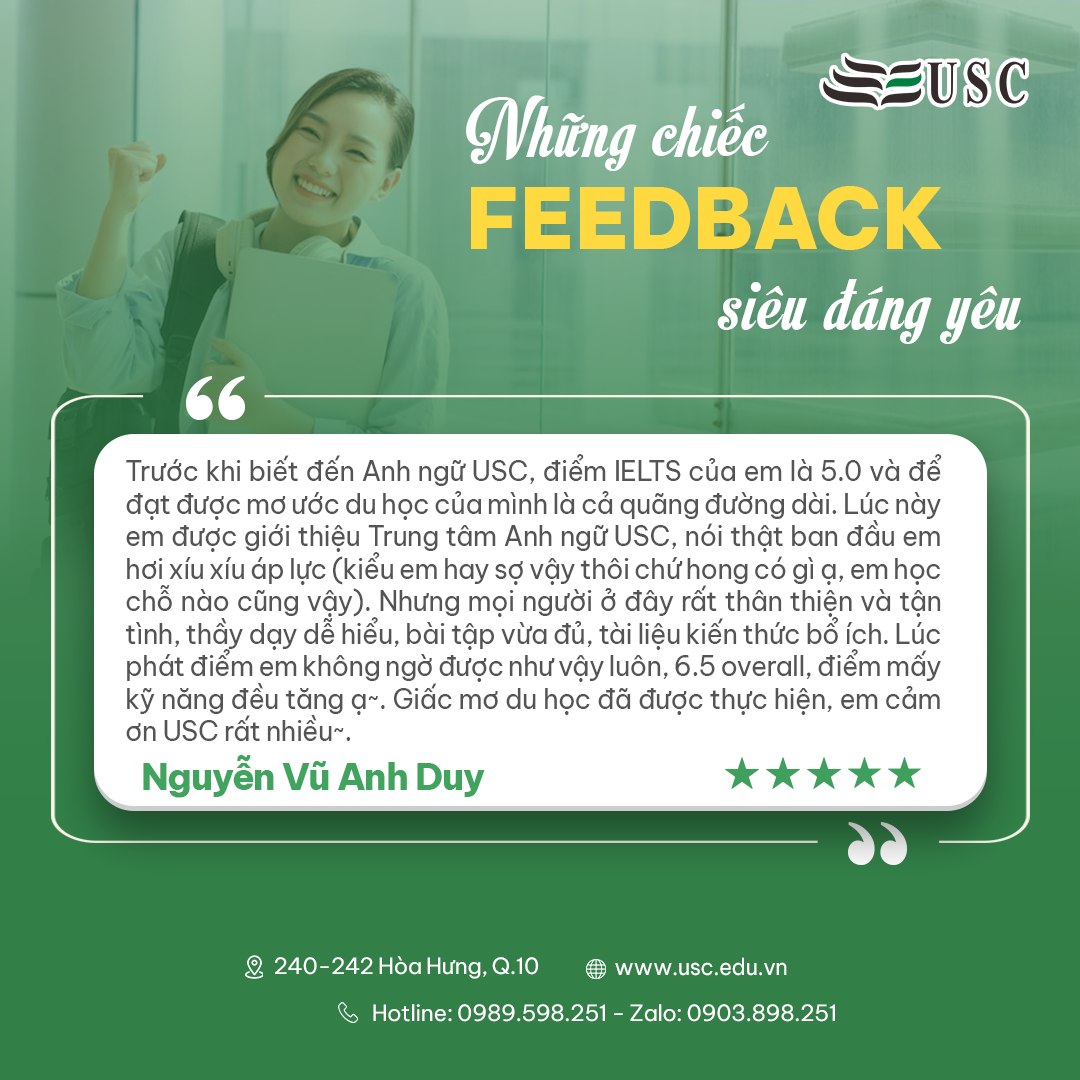 FEEDBACK SIÊU ĐÁNG YÊU TỪ NGUYỄN VŨ ANH DUY