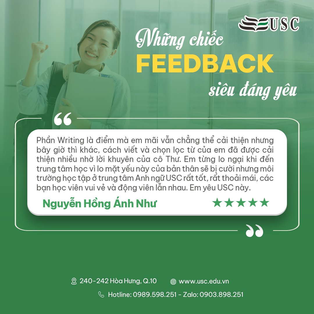 FEEDBACK SIÊU ĐÁNG YÊU TỪ NGUYỄN HỒNG ÁNH NHƯ