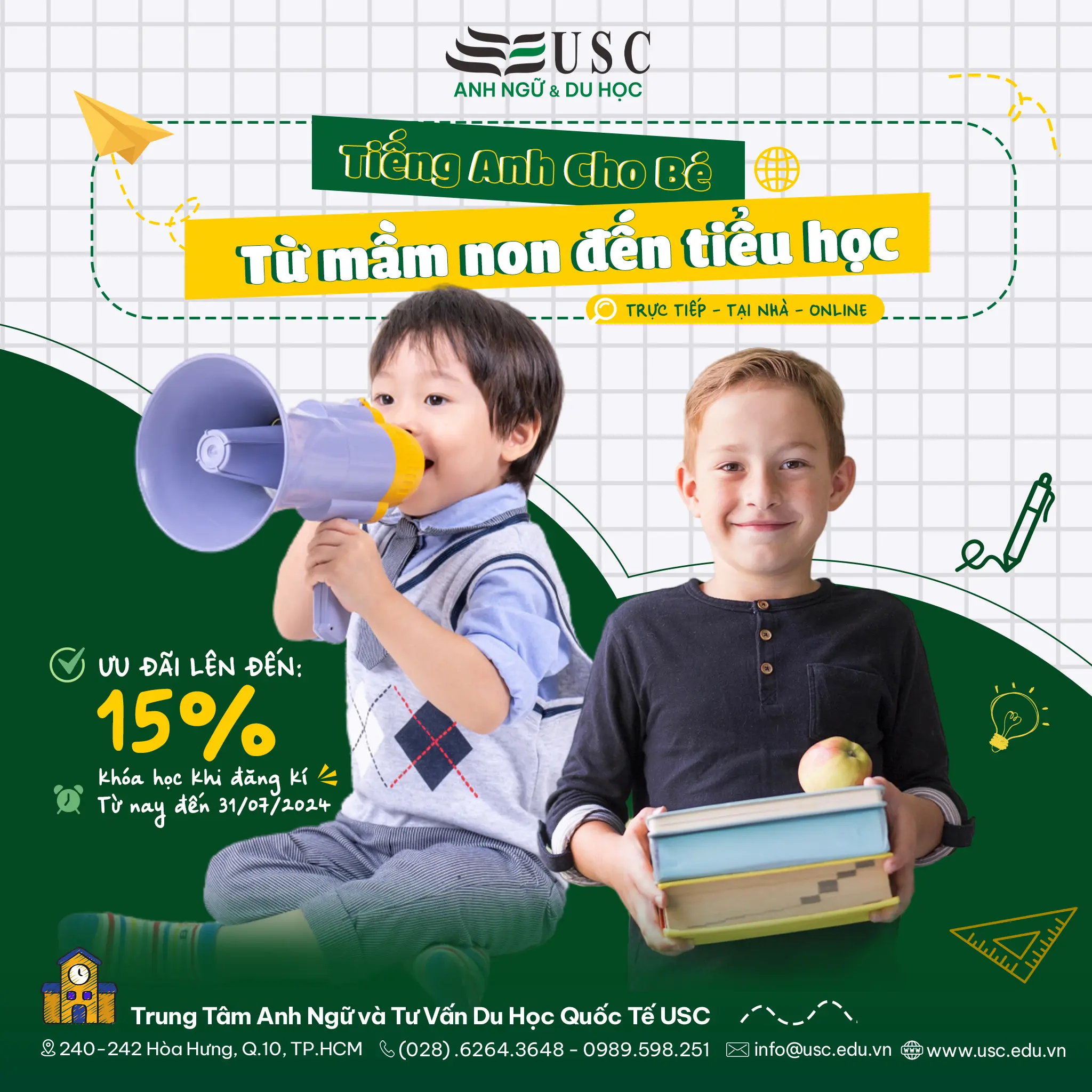TIẾNG ANH CHO BÉ TỪ MẦM NON ĐẾN TIỂU HỌC