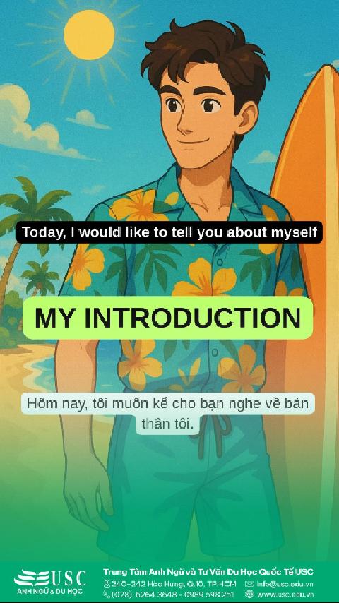 🎧 “Talk about yourself” – chủ đề mở đầu quen thuộc trong IELTS Speaking Part 1. 👉 Xem ngay bài mẫu của USC để học cách diễn đạt tự nhiên, mở rộng từ vựng và trả lời Part 1 tự tin hơn.