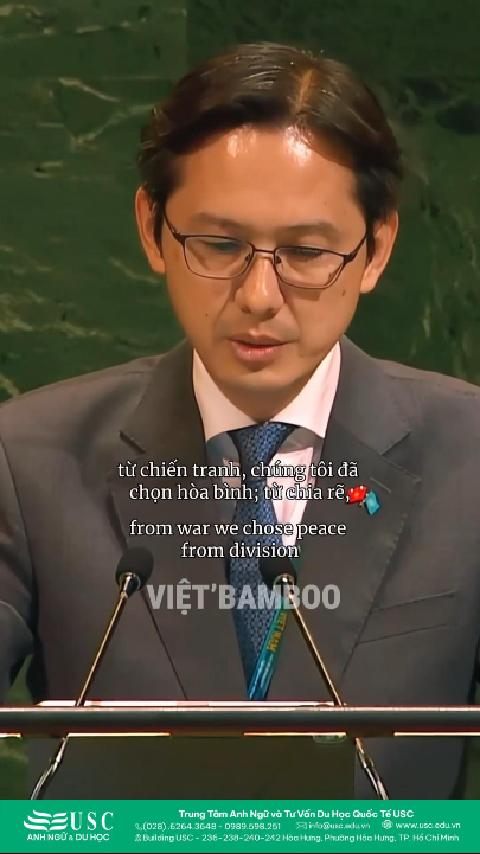 🎧 Hãy cùng USC luyện nghe tiếng Anh và cảm nhận tinh thần một quốc gia chọn hòa giải thay vì hận thù, chọn hợp tác thay vì chia rẽ!