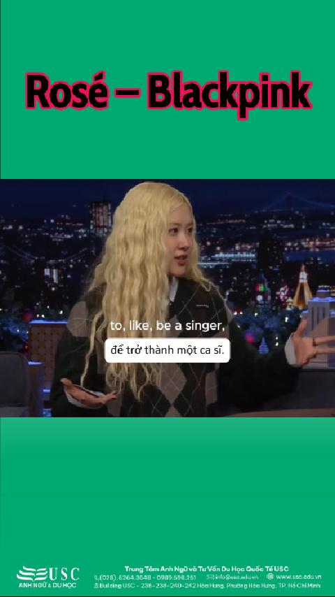 👩‍🎤✨ Hát đến mức ngủ quên trên phím đàn, Rosé chẳng cần sân khấu để mơ lớn! 🎙 USC giúp bạn luyện nghe tiếng Anh qua buổi phỏng vấn ngọt xỉu của cô nàng.