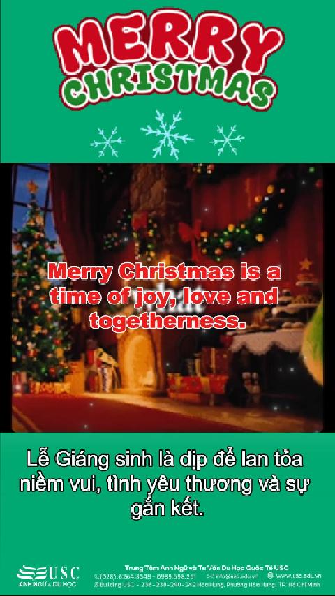 🎄 Ở Việt Nam, Giáng sinh là dịp mọi người cùng đi chơi, tặng quà và tận hưởng không khí lễ hội. Cùng USC luyện nghe tiếng Anh để khám phá không khí Noel rất riêng tại Việt Nam. 🎧🎅
