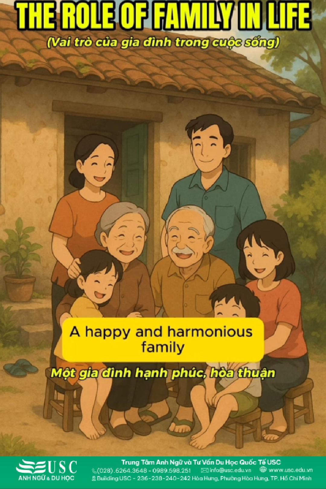 “How is your family important to you?” – câu hỏi quen thuộc nhưng không dễ ghi điểm 👪 👉Cùng USC luyện nghe tiếng Anh để học cách diễn đạt suy nghĩ cá nhân rõ ràng trong IELTS Speaking part 1!