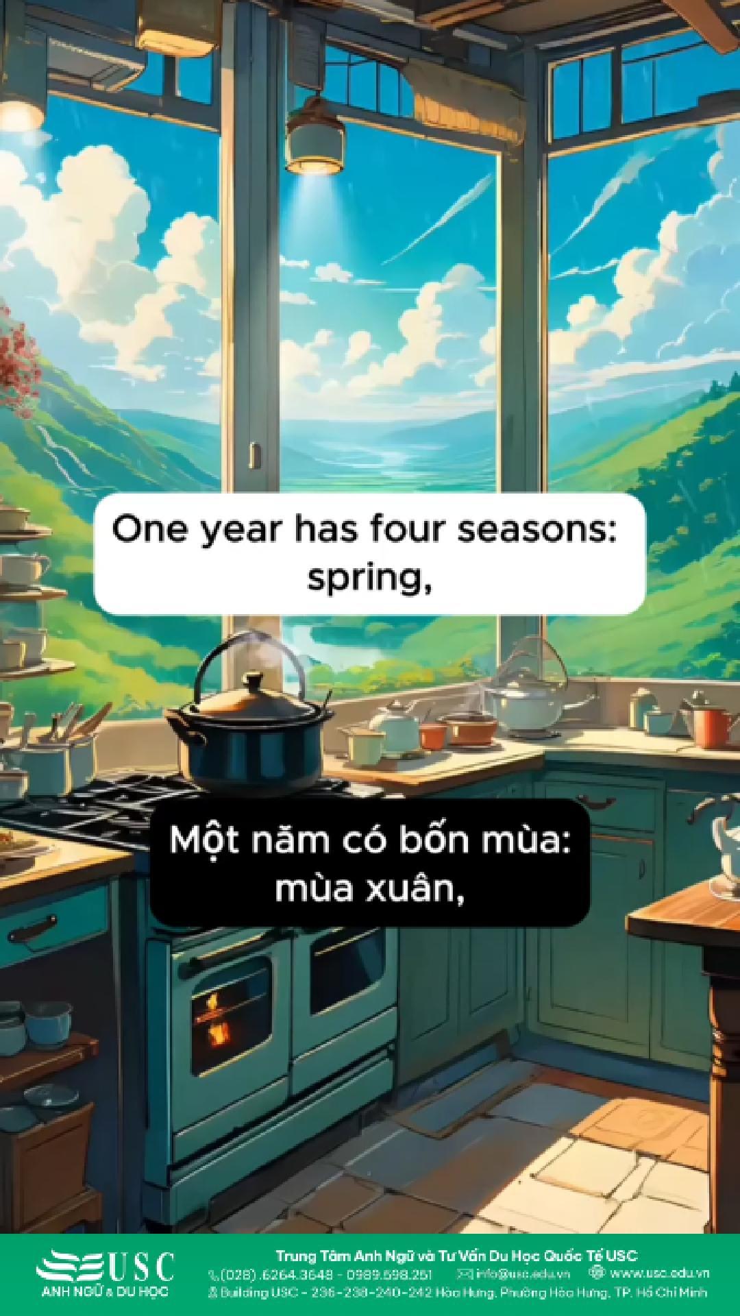 What is your favorite season? – Trả lời gọn gàng là đã ghi điểm! 💯 👉 Hãy cùng USC luyện nghe tiếng Anh để làm tốt IELTS Speaking Part 1.