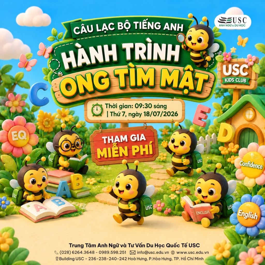 NẾU CON LÀ MỘT CHÚ ONG NHỎ… CON SẼ HỌC CÁCH GIAO TIẾP TIẾNG ANH NHƯ THẾ NÀO TẠI USC KIDS CLUB?