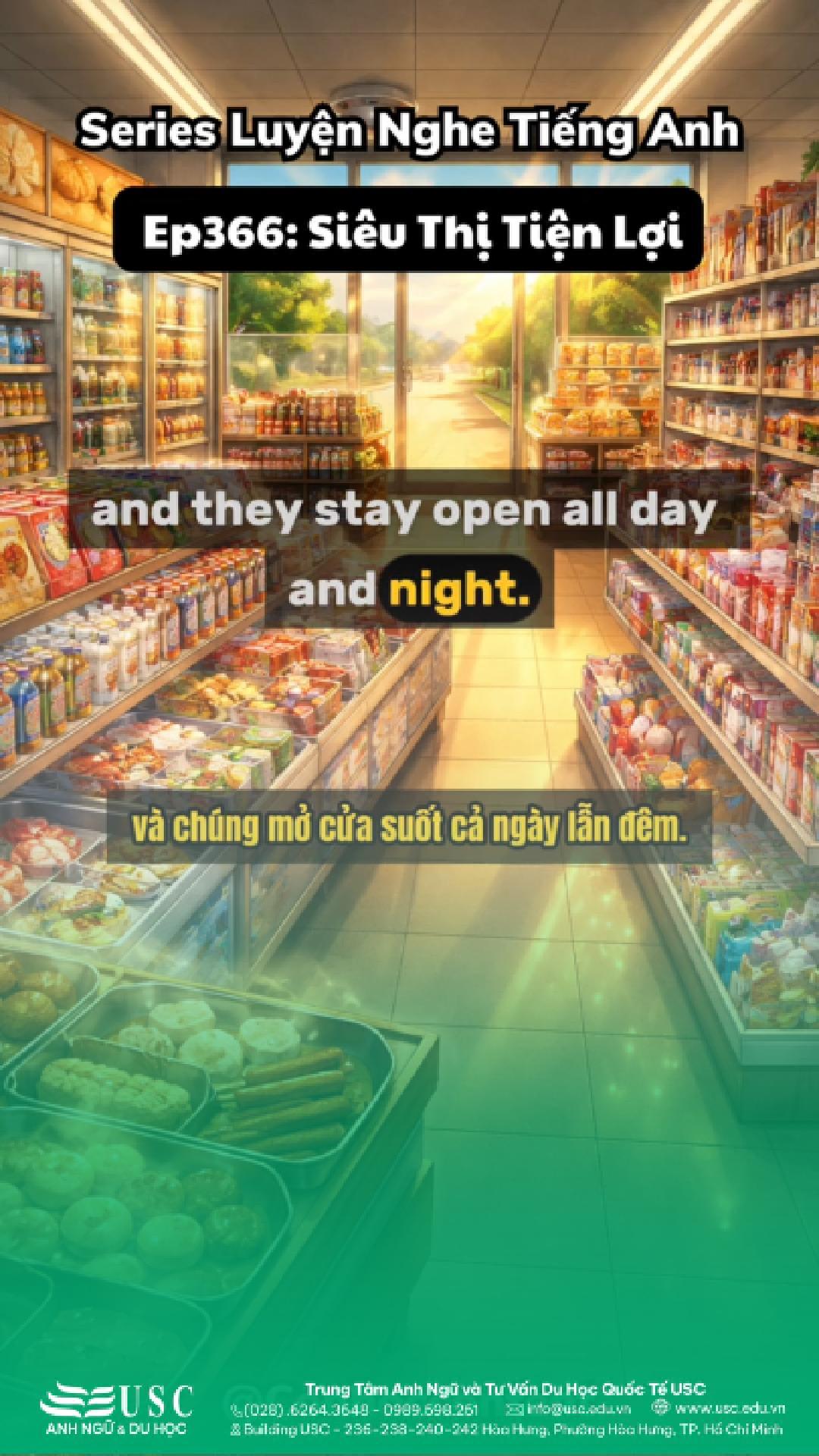🛍️ “Convenience store” – nói sao để giám khảo muốn nghe tiếp? 👉 Cùng USC luyện IELTS Speaking part 1 với chủ đề cửa hàng tiện lợi để ghi điểm tự nhiên