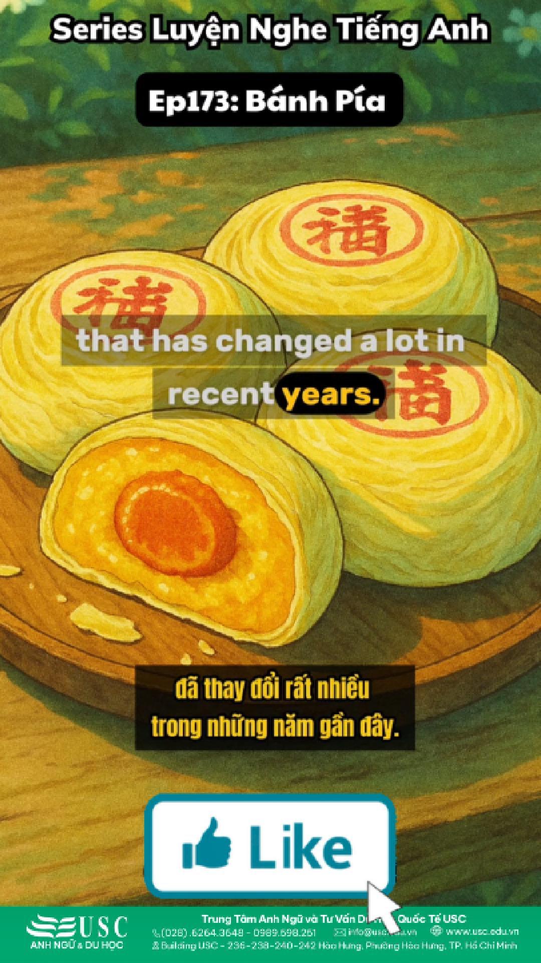 🥮🎑 Trung Thu năm nay, hãy để chiếc bánh pía ngọt, béo kể một câu chuyện khác về tuổi thơ nhé. 🎧 Cùng USC luyện nghe tiếng Anh với chủ đề ẩm thực Việt Nam.